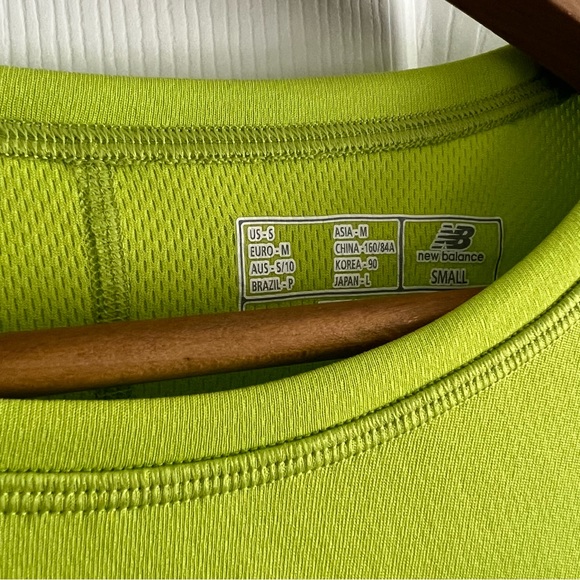 NWT New Balance Running Shirt Long Sleeve Tee Bright Yellow | Small - Picture 2 of 5